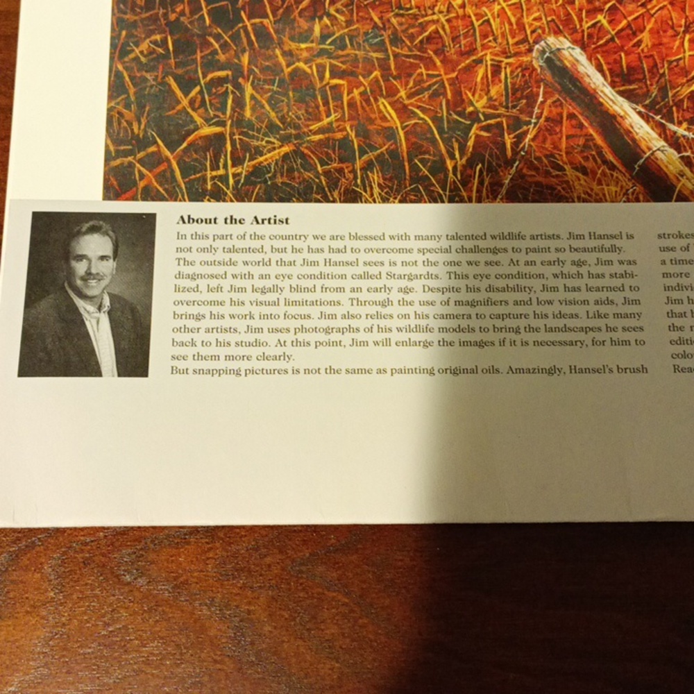 Jim Hansel Wildlife Collection Prints 4 prints total. - Picture 2 of 8